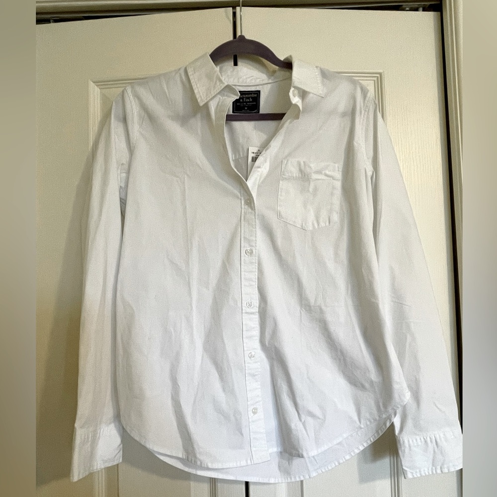 BNWT Abercrombie White Linen Shirt